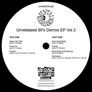 Mental Dimension - Unreleased 90's Demos Volume 2 Yellow Vinyl Edition