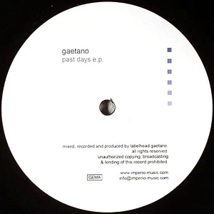 Gaetano - Past Days E.P.