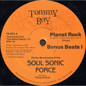 Afrika Bambaataa & Soulsonic Force Music By Planet Patrol - Planet Rock