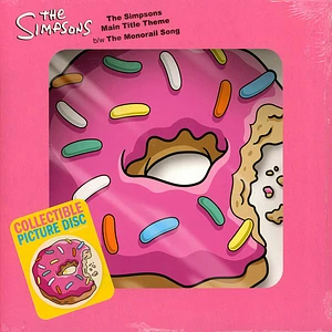 The Simpsons - OST "The Simpsons" Main Title Theme Bw The Monorail Song Cut Out Picture Vinyl Edition