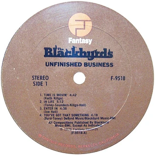 The Blackbyrds - Unfinished Business