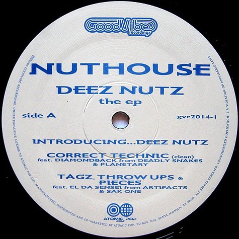 Da Nuthouse - Deez Nutz (The EP)