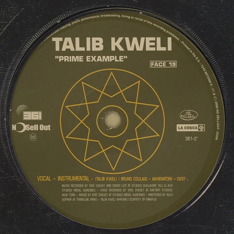 Talib Kweli / Bruizza - Prime Example / S