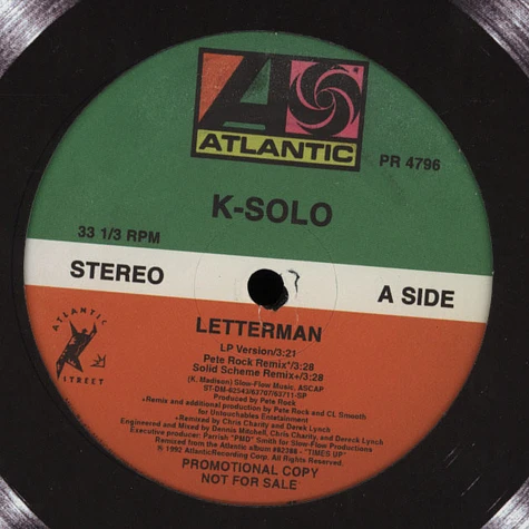 K-Solo - Letterman