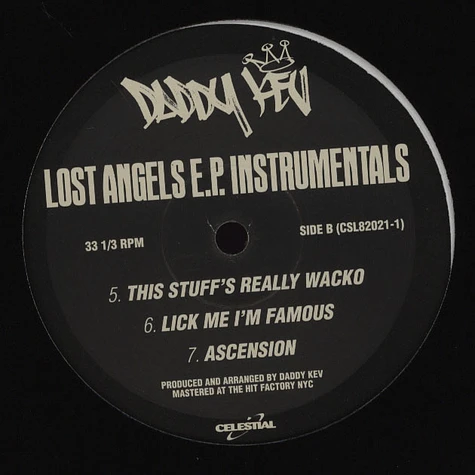 Daddy Kev - Lost Angels E.P. Instrumentals