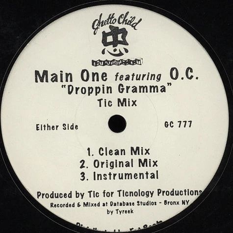 Main One feat. OC - Droppin gramma Tic Mix / Nick Wiz Mix