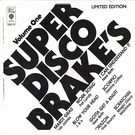Super Disco Brakes - Volume 1