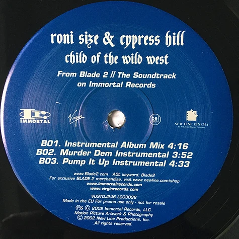 Roni Size & Cypress Hill - Child Of The Wild West