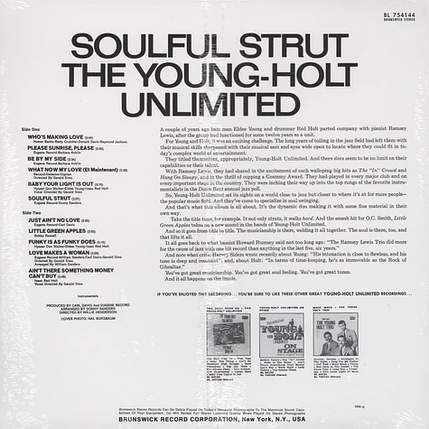 Young Holt Unlimited Orchestra - Soulful strut