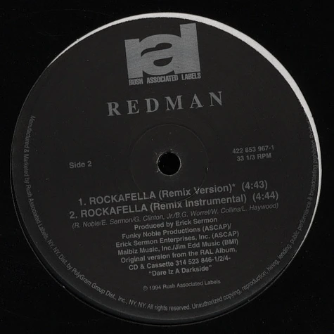 Redman - Rockafella - Vinyl 12