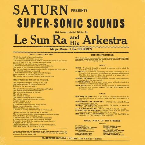 Sun Ra And His Arkestra - Super-Sonic Jazz