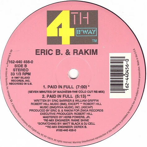 Eric B. & Rakim - Move The Crowd / Paid In Full