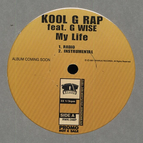 Kool G Rap - My Life feat. G Wise