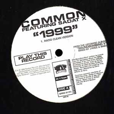 Common - 1999 feat. Sadat X