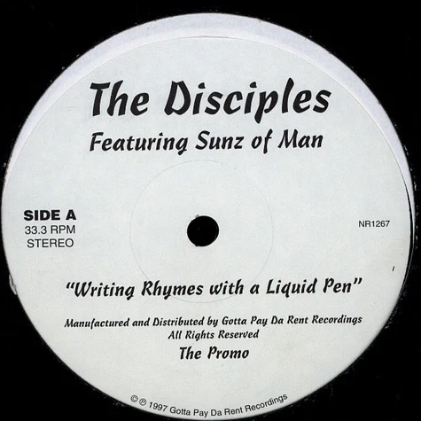The Disciples Featuring Sunz Of Man - Writing Rhymes With A Liquid Pen