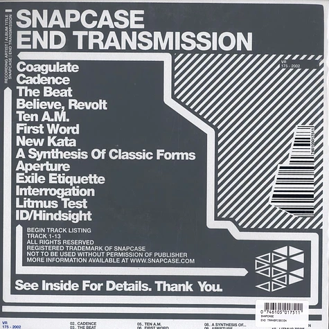 Snapcase - End transmission