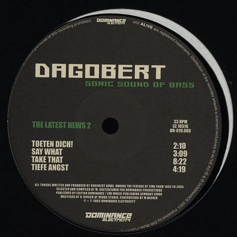 Dagobert - Sonic sound of bass