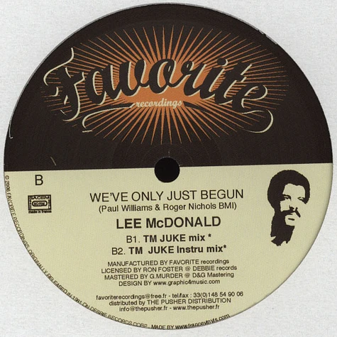 Lee McDonald - We've only just begun
