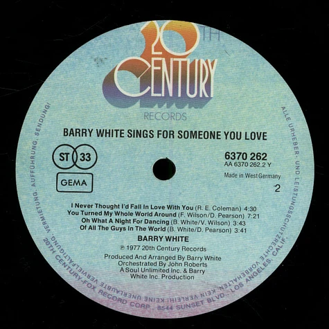 Barry White - Barry White Sings For Someone You Love