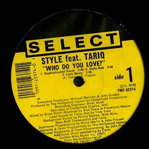 Style - Who Do You Love? feat. Tariq