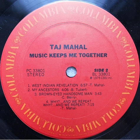 Taj Mahal - Music Keeps Me Together