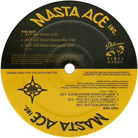 Masta Ace Incorporated - Jeep Ass Niguh / Saturday Nite Live