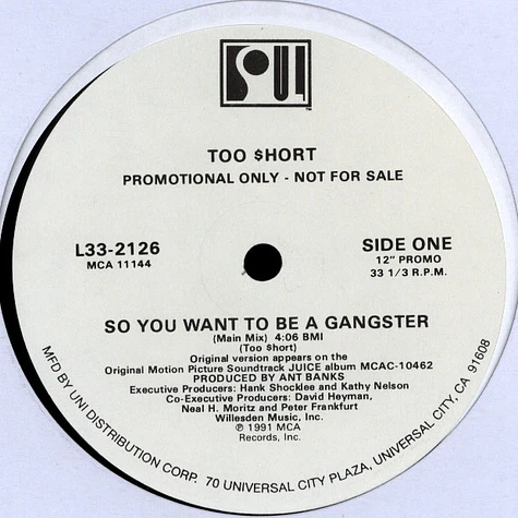 Too Short - So You Want To Be A Gangster