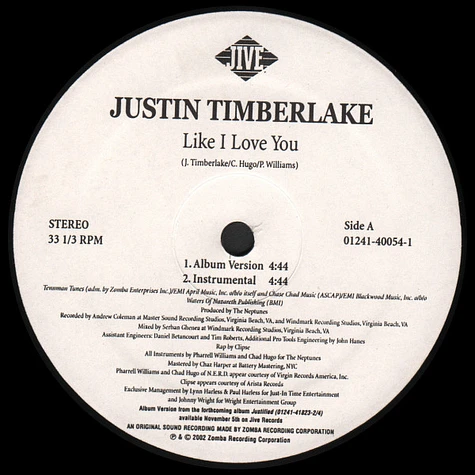 Justin Timberlake - Like I Love You