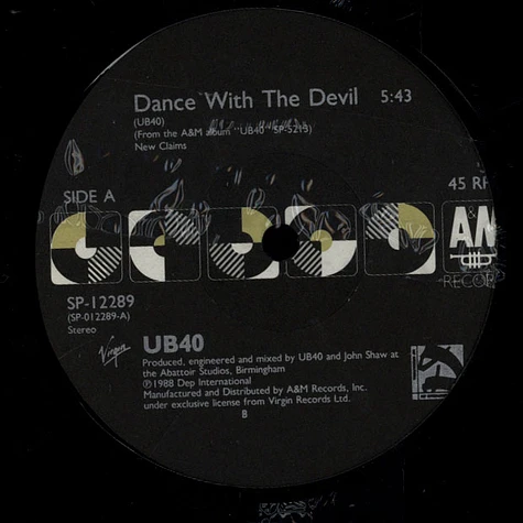 UB40 - Dance With The Devil / Red Red Wine