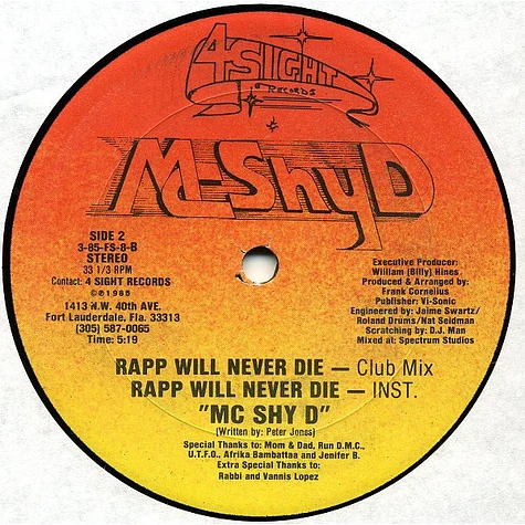 MC Shy D - Rapp Will Never Die