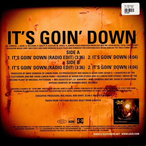 The X-Ecutioners Feat. Mike Shinoda And Joseph Hahn - It's Goin' Down