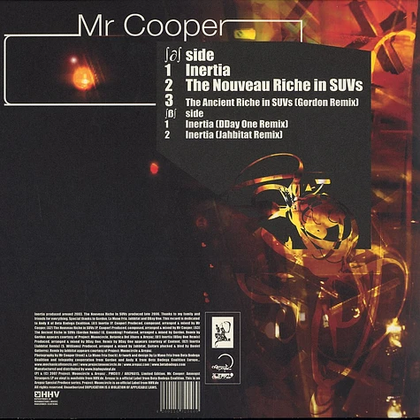 Mr Cooper - Inertia EP