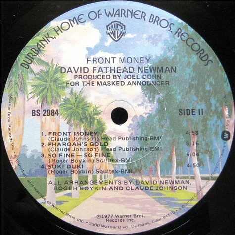 David "Fathead" Newman - Front Money