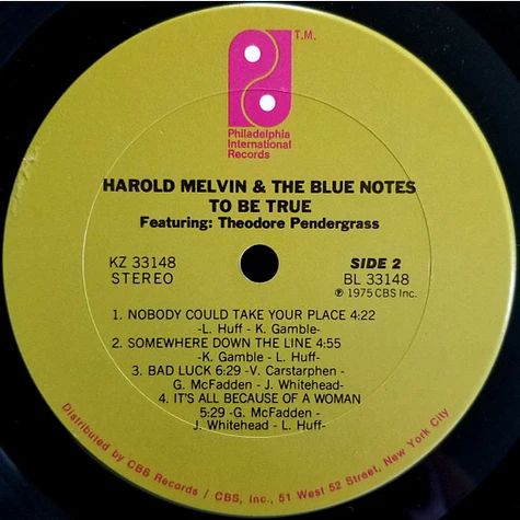 Harold Melvin And The Blue Notes Featuring Teddy Pendergrass - To Be True