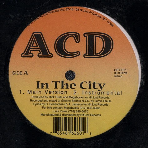ACD - In The City / Mos Niggaz