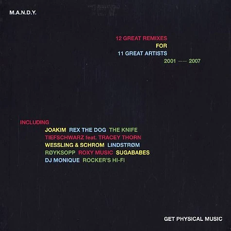 M.A.N.D.Y. - 12 great remixes for 12 great artists 2001 - 2007
