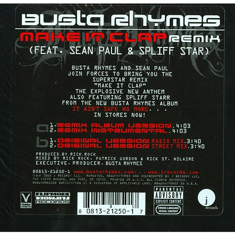Busta Rhymes Feat. Sean Paul & Spliff Star - Make It Clap (Remix)