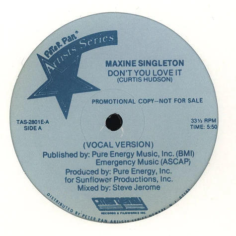 Maxine Singleton - Don't you love it