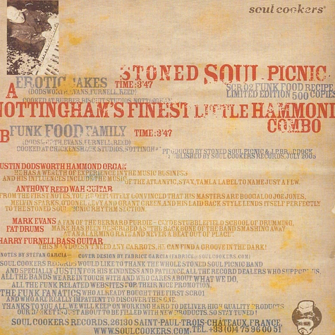 Stoned Soul Picnic - Erotic Cakes / Funk Food Family