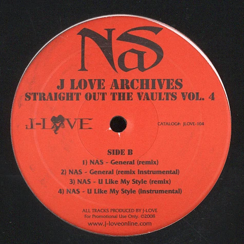 Nas - J-Love Archives - Straight Out The Vaults Volume 4