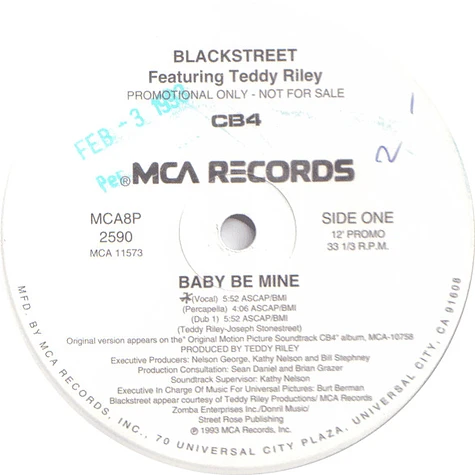 Blackstreet Featuring Teddy Riley - Baby Be Mine