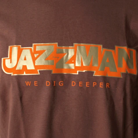 Jazzman - We dig deeper gold print T-Shirt