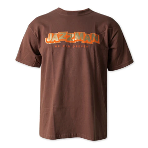 Jazzman - We dig deeper gold print T-Shirt