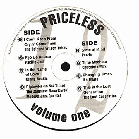 Priceless - Volume 1