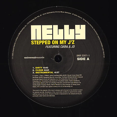 Nelly - Stepped on my J'z feat. Ciara & JD