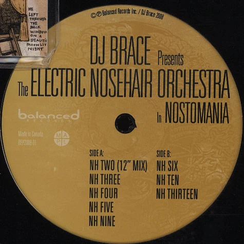 DJ Brace presents Electric Nosehair Orchestra - Nostomania sampler EP