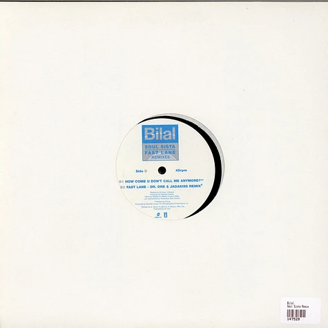 Bilal - Soul Sista / Fast Lane Remixes