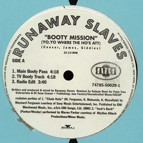 Runaway Slaves - Booty mission