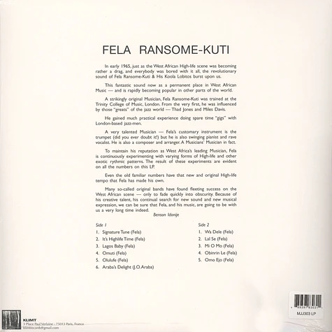 Fela Ransome Kuti & His Koola Lobitos - Fela Ransome Kuti & His Koola Lobitos