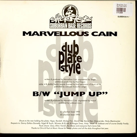 Marvellous Cain - Dub Plate Style